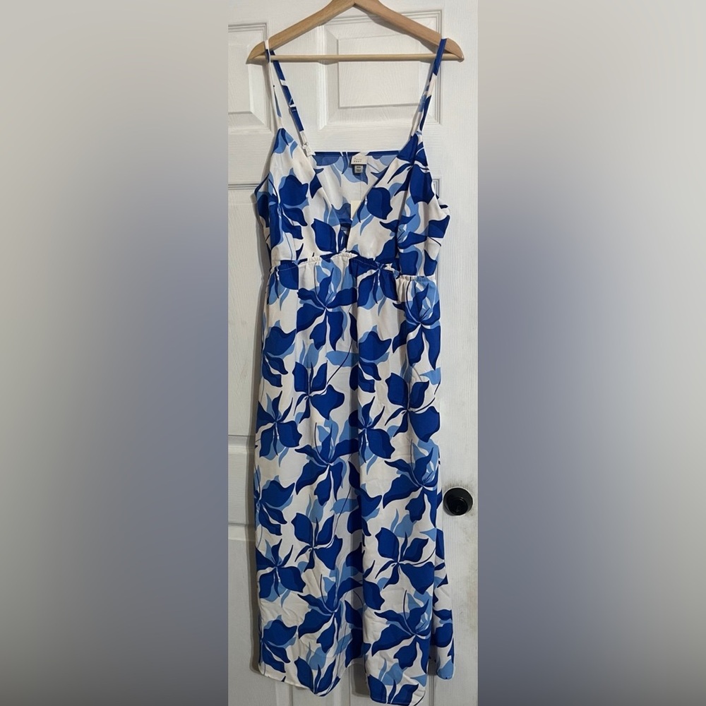 a new day Blue and White Floral Maxi Dress